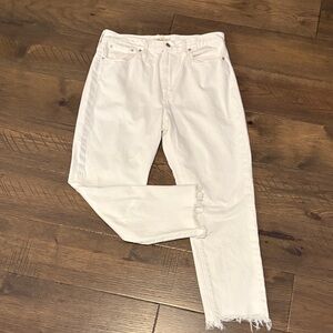 Madewell Women's Cropped off-White Jeans
